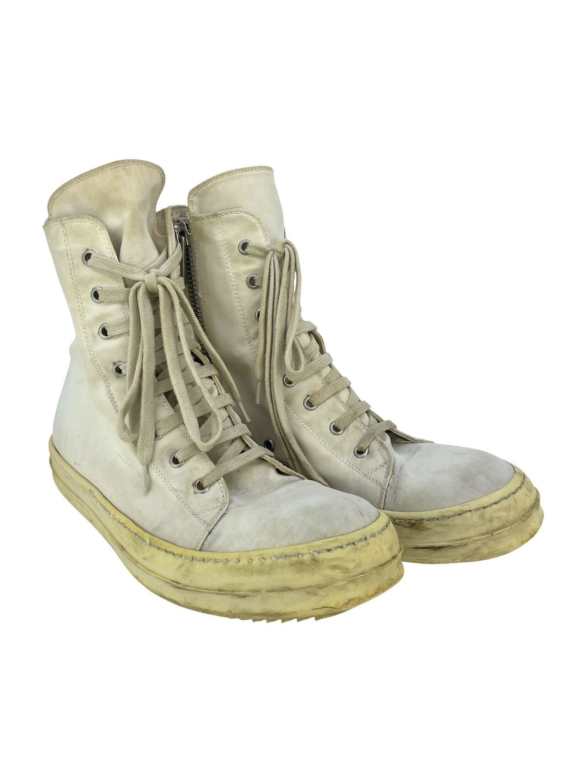Rick Owens Rick Owens Vegan Drkshdw Ramones Triple White Size US 8 / EU 41 - 1 Thumbnail