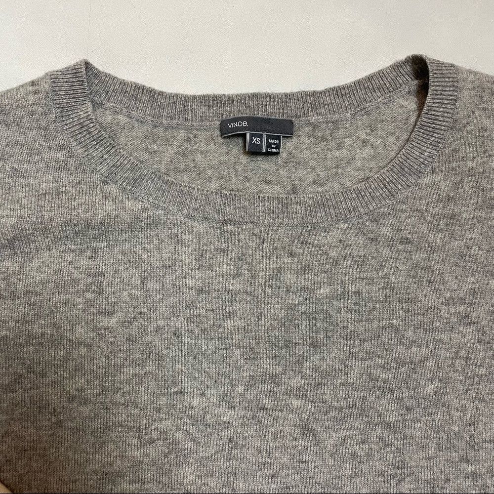 Vince Vince Colorblock Sweater Gray Wool Cashmere Size XS Size XS / US 0-2 / IT 36-38 - 9 Thumbnail