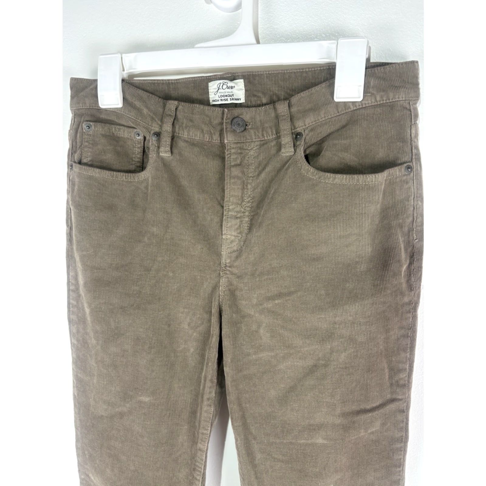 J.Crew J.Crew Pants Womens 30 Tall Brown Corduroy Skinny Chino Cotton Lyocell Spandex 90s Preppy City Womens Size 30" / US 8 / IT 44 - 2 Thumbnail