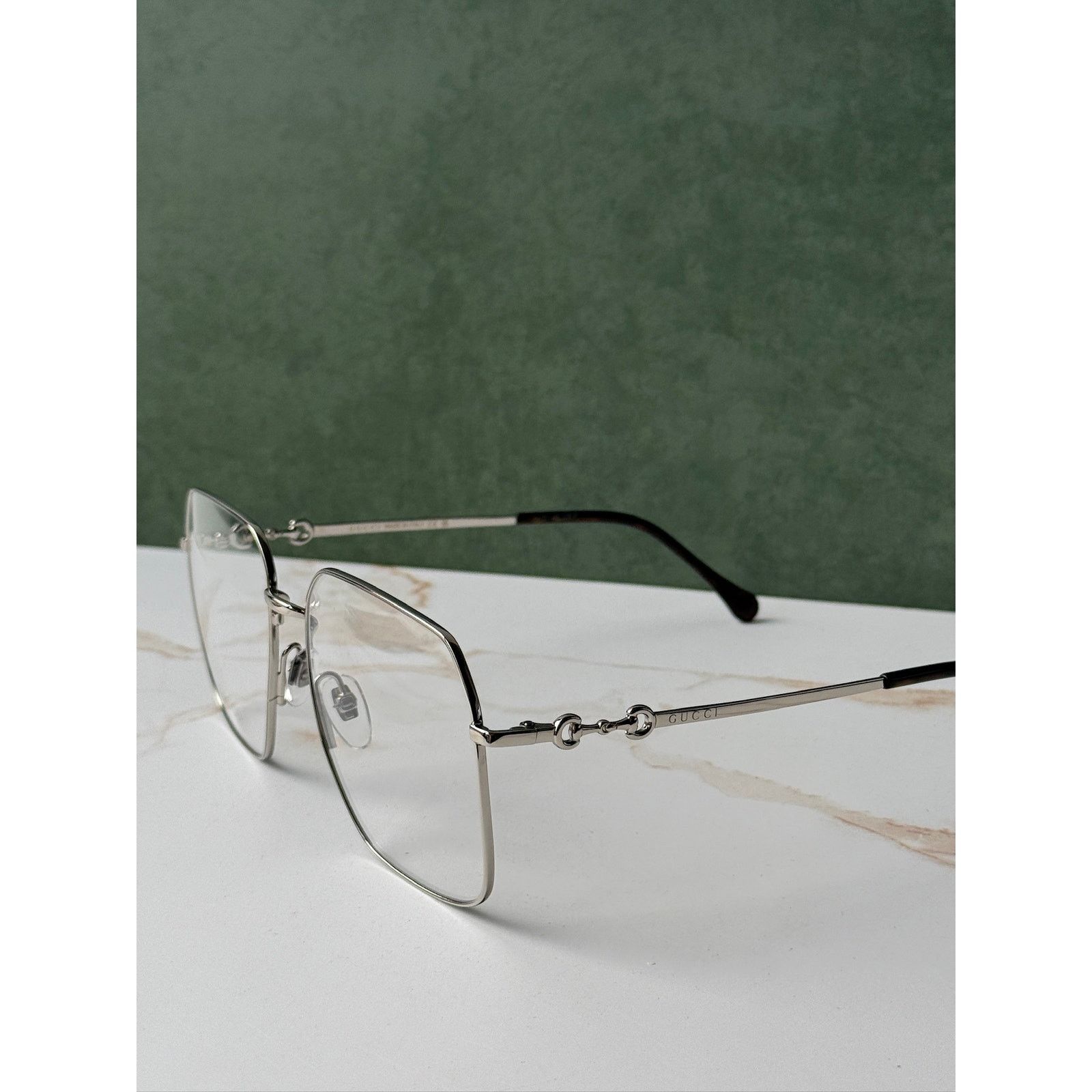 Gucci NEW Gucci GG0952O Silver Metal Oversized Square Frames Size ONE SIZE - 6 Thumbnail