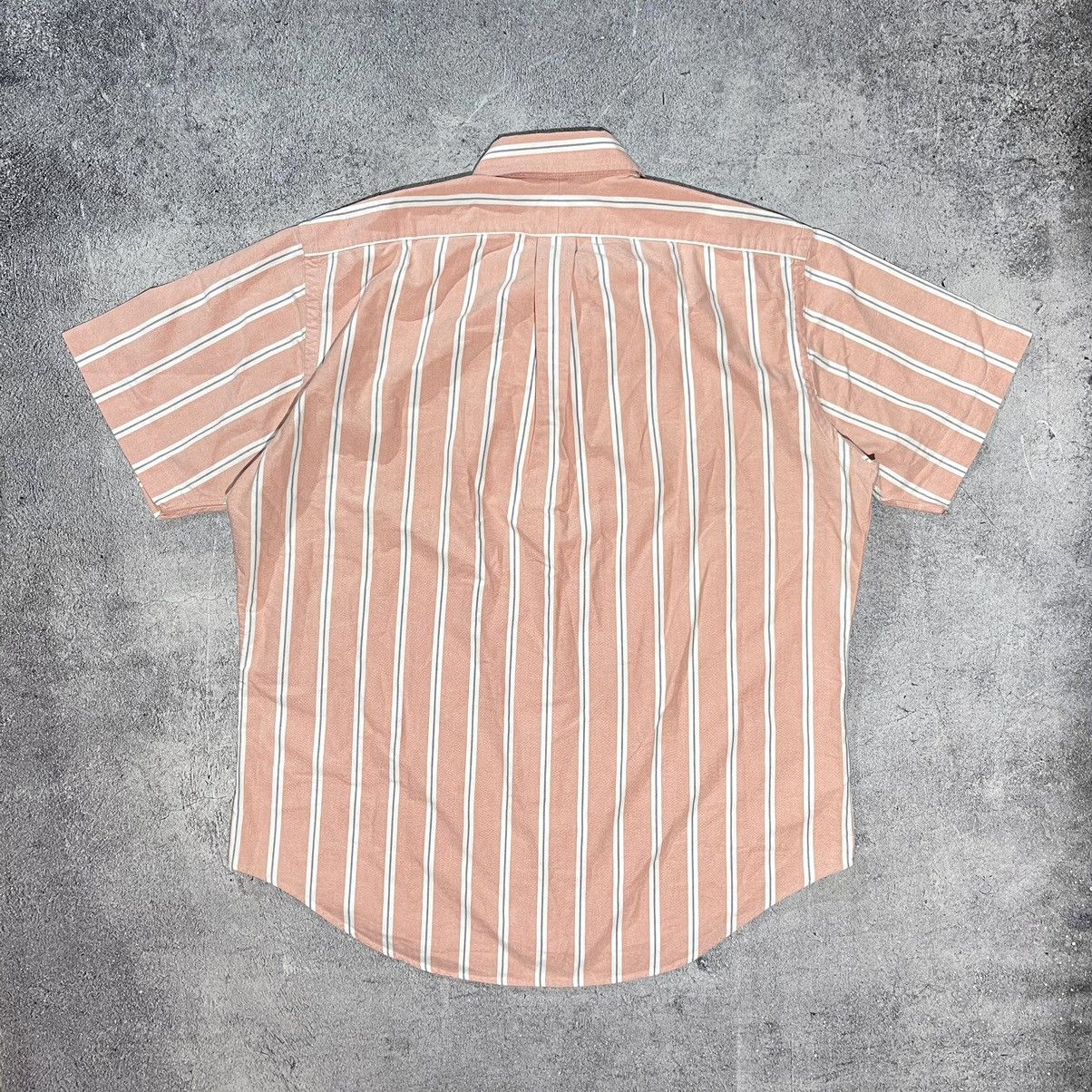 Polo Ralph Lauren × Ralph Lauren × Vintage Vintage Ralph Lauren Oxford Striped Shirt Short Sleeve ( L ) Size US L / EU 52-54 / 3 - 5 Thumbnail