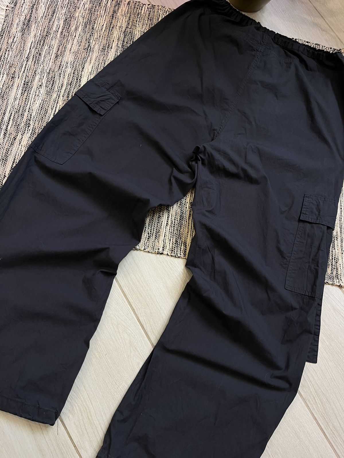 Japanese Brand × Vintage Y2K Vintage Navy Parachute Nylon Pants Japanese Avantgarde Size US 32 / EU 48 - 14 Thumbnail