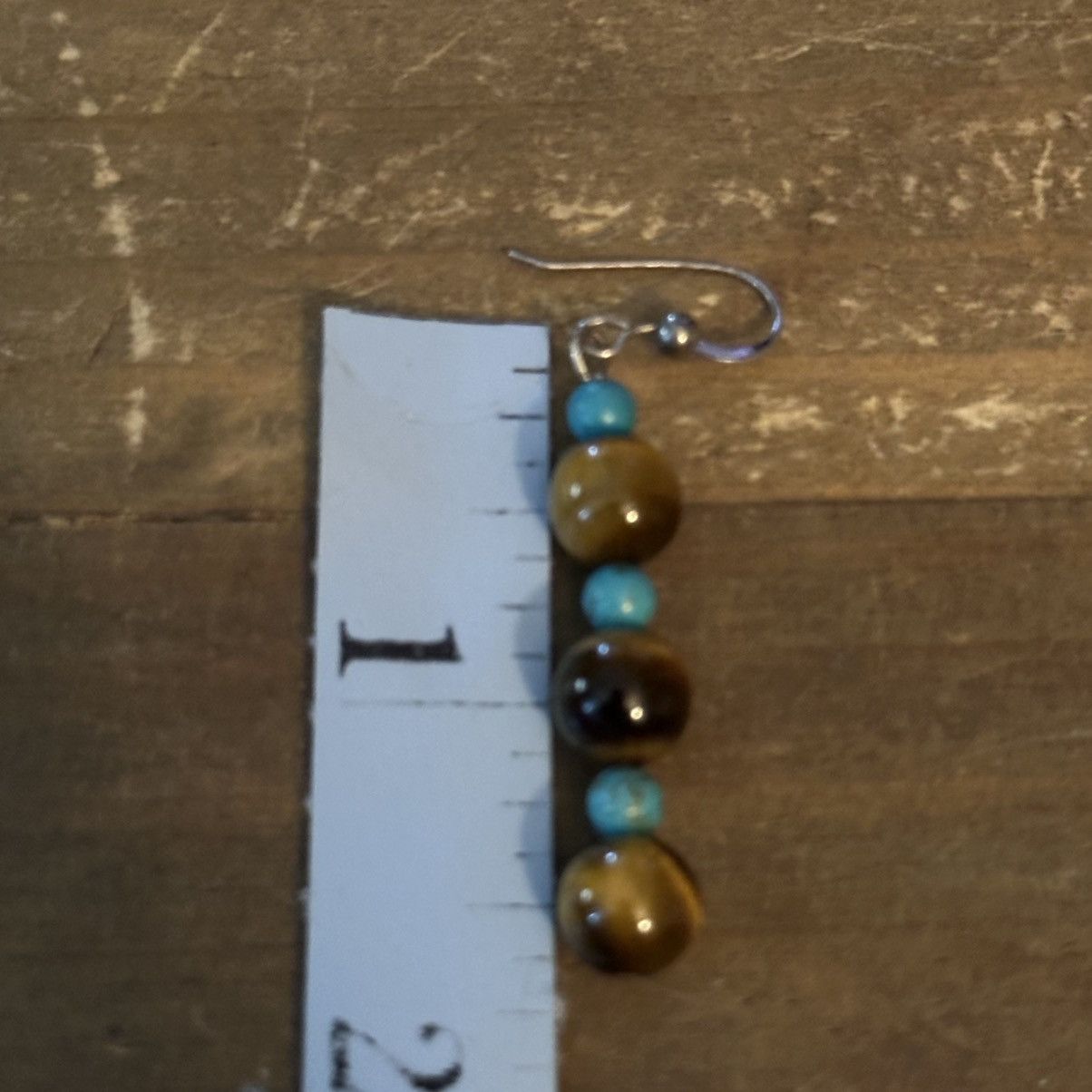 Other Tigers eye and turquoise bead dangle earrings Size ONE SIZE - 3 Thumbnail