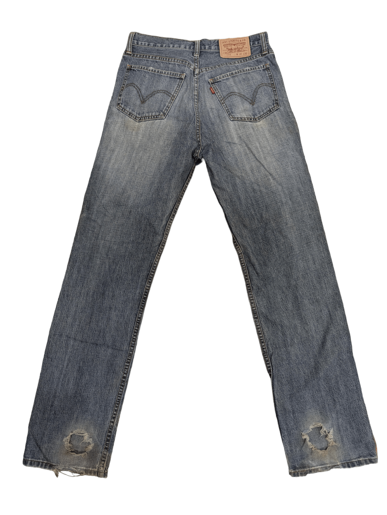 Levi's THRASHED LEVIS 534 DISTRESSED JEANS DENIM Size US 30 / EU 46 - 2 Thumbnail