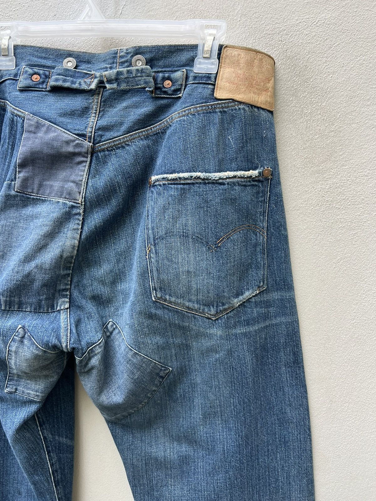 Levi's 90s Levi's LVC #555 Distressed Patchwork Selvedge Denim Size US 32 / EU 48 - 19 Thumbnail