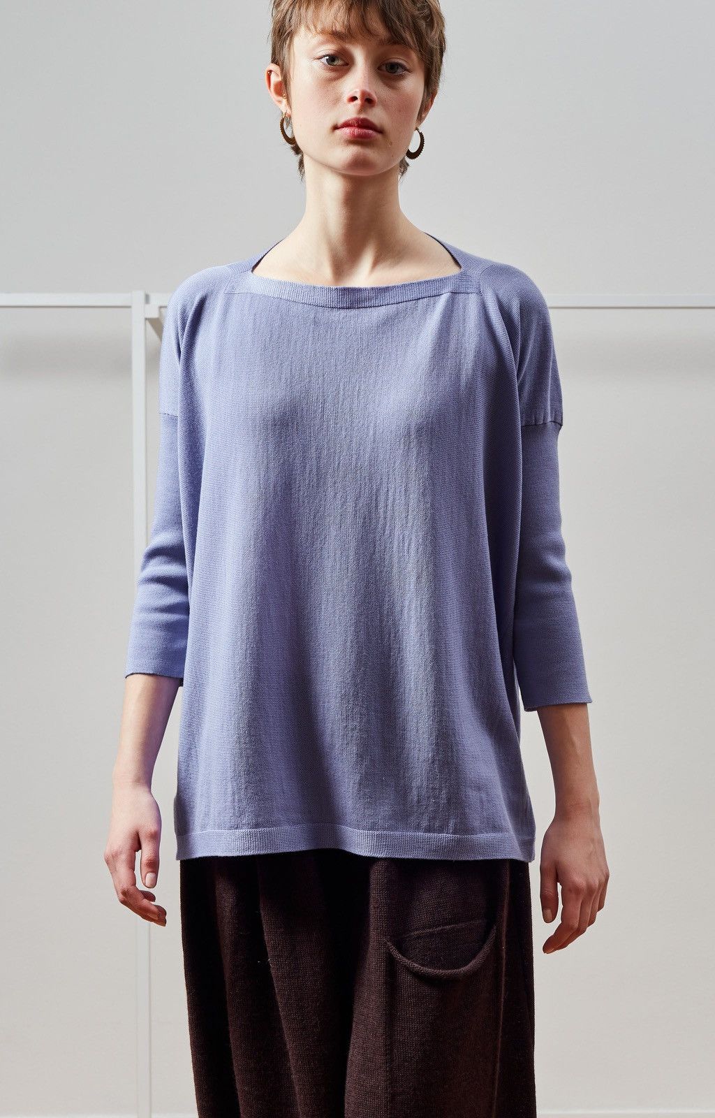 Other Sartoria Vico Bluebell Jumper Merino Wool 3/4 Long Sleeve Size S / US 4 / IT 40 - 4 Thumbnail