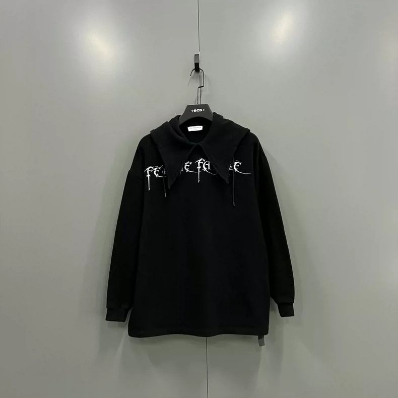 Balenciaga Balenciaga Black Logo Letter Print Hoodie Size US M / EU 48-50 / 2 - 1 Thumbnail