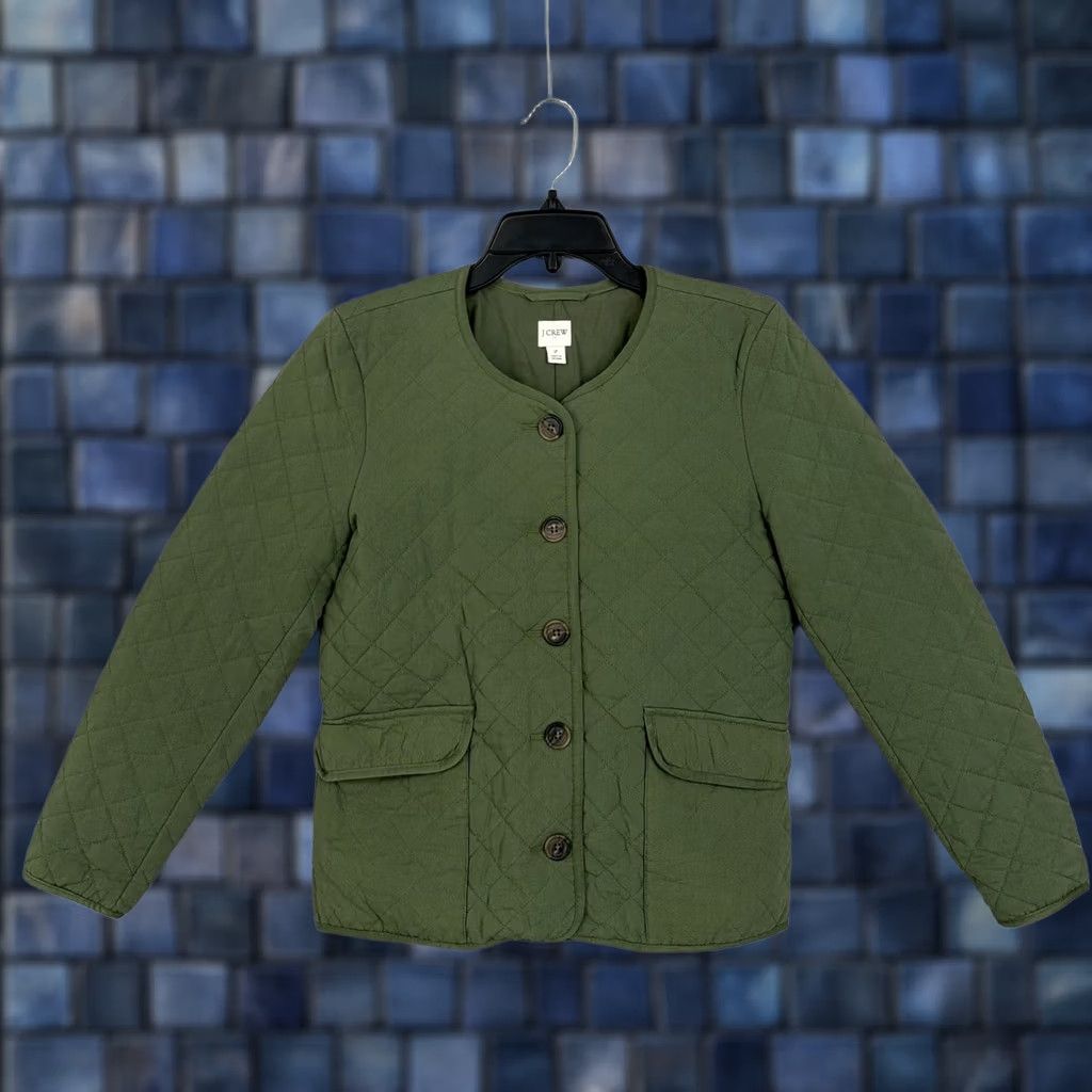 J.Crew J.Crew Quilted Denim Jacket Womens 2 Small Size with Button Closure & Pocket Size XS / US 0-2 / IT 36-38 - 1 Thumbnail