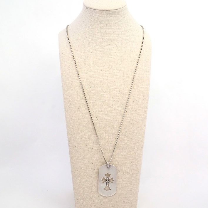 Chrome Hearts CHROME HEARTS CUT OUT CROSS DAGGER DOG TAG CHAIN NECKLACE Size ONE SIZE - 6 Thumbnail