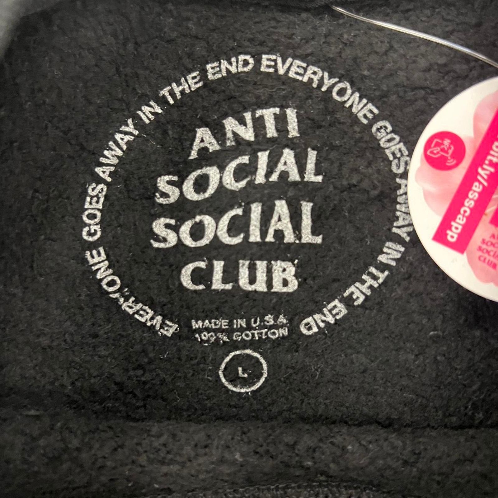 Anti Social Social Club ASSC x Fragment Design Bolt Crewneck (Black/Pink) Size US L / EU 52-54 / 3 - 2 Thumbnail