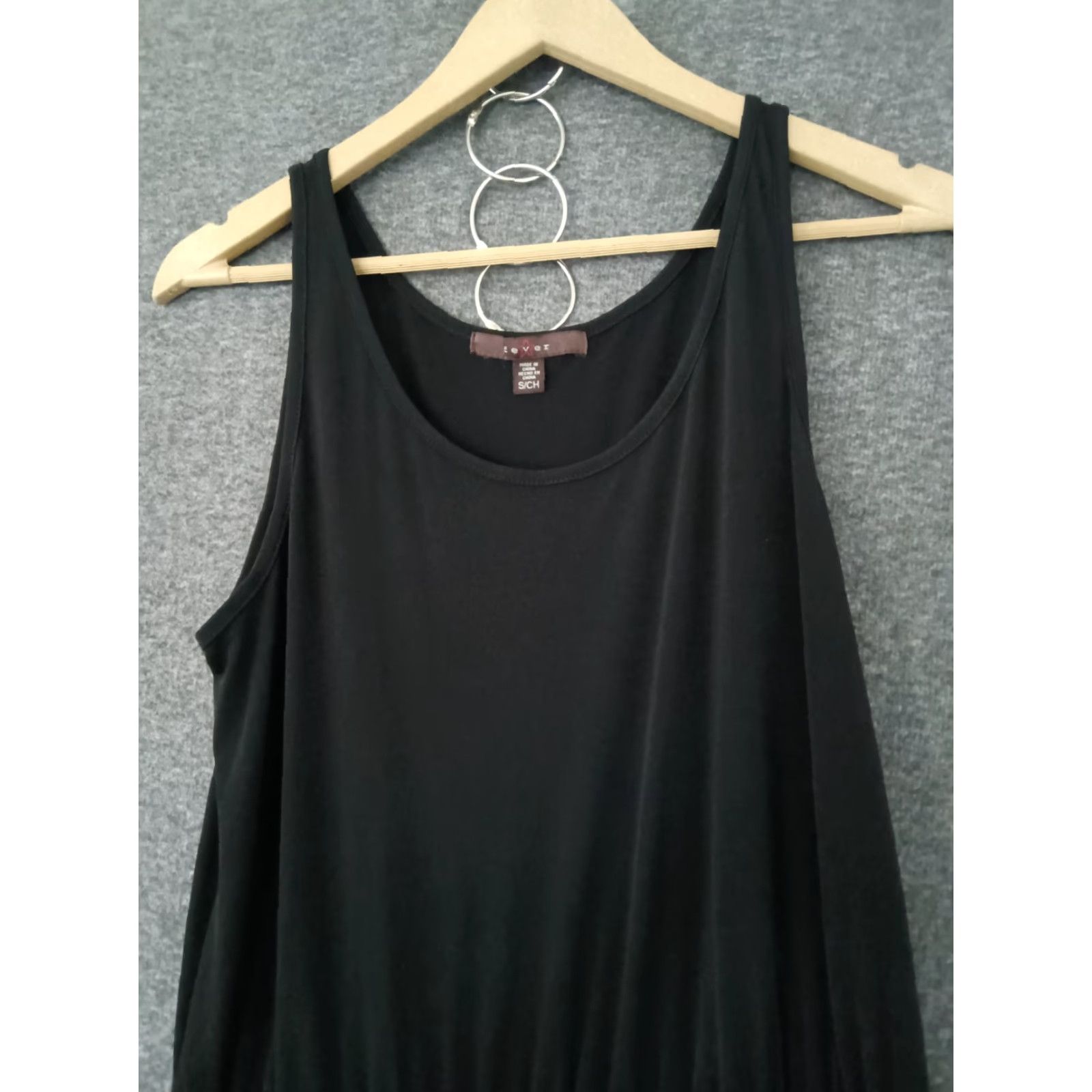 Vintage VINTAGE Fever Dress Maxi Women's Black Casual Size S Sleeveless Side Slit Pullover Maxi Dress, Solid, 90s-Event, Womens Size S / US 4 / IT 40 - 3 Thumbnail