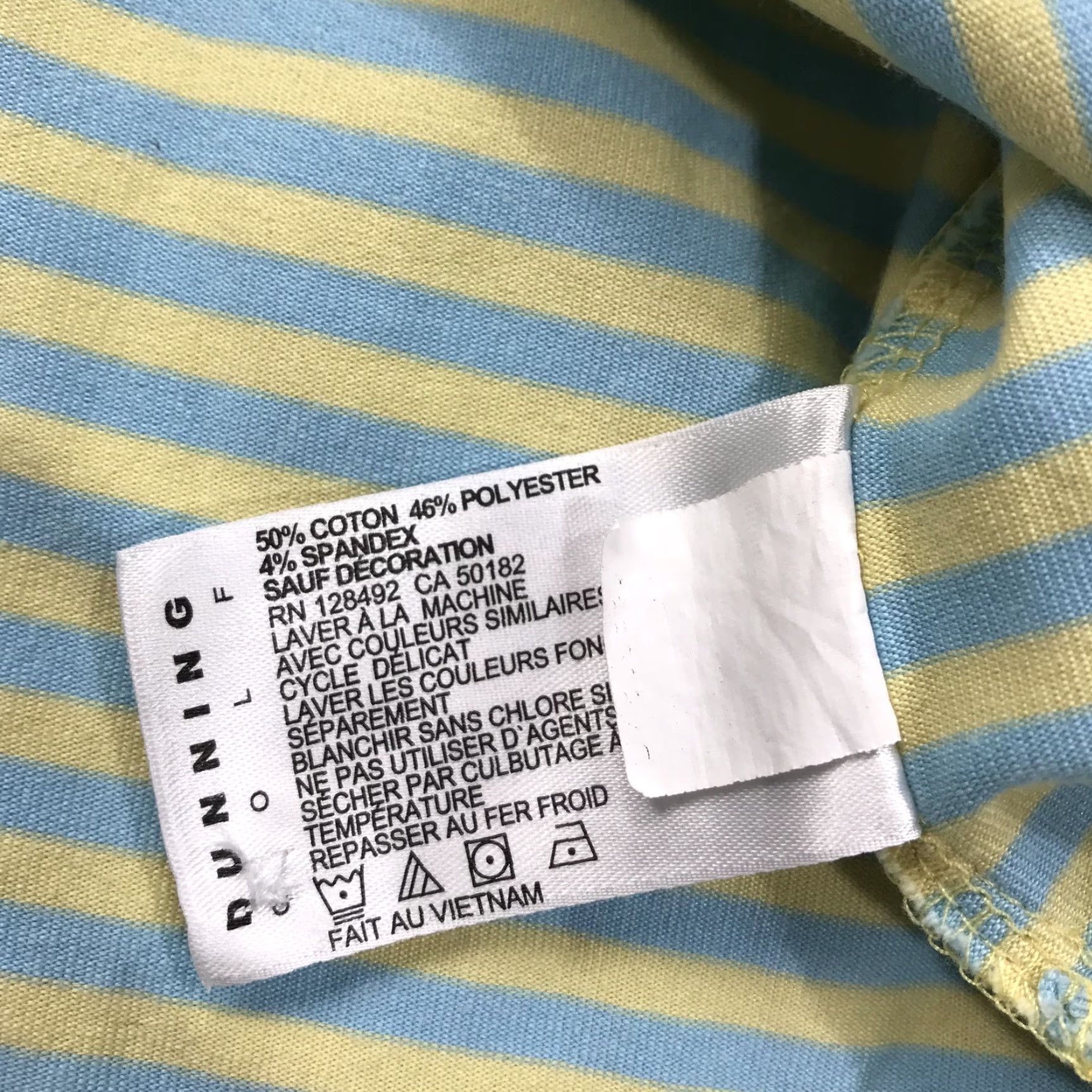 Vintage Dunning Streamsong Golf Polo Shirt Mens Medium Blue Yellow Striped Florida Top Size US M / EU 48-50 / 2 - 5 Thumbnail