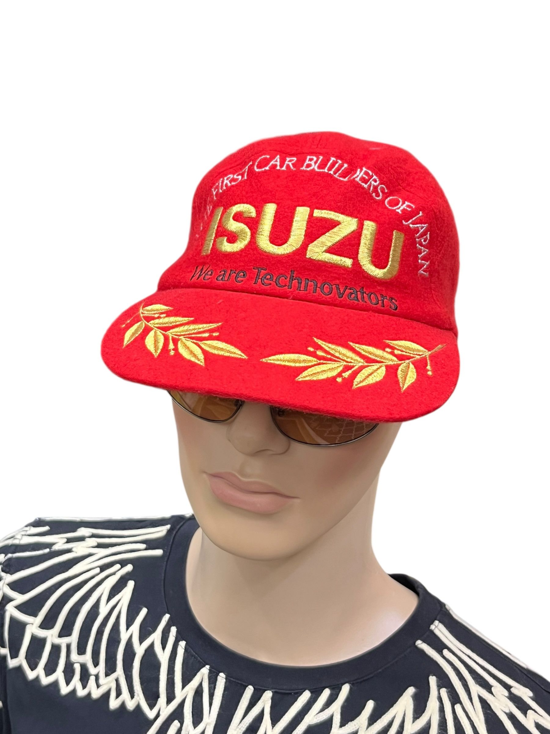 Racer Worldwide Vintage ISUZU Japan Racing Promo Wool Cap Gold Laurel Size ONE SIZE - 12 Thumbnail