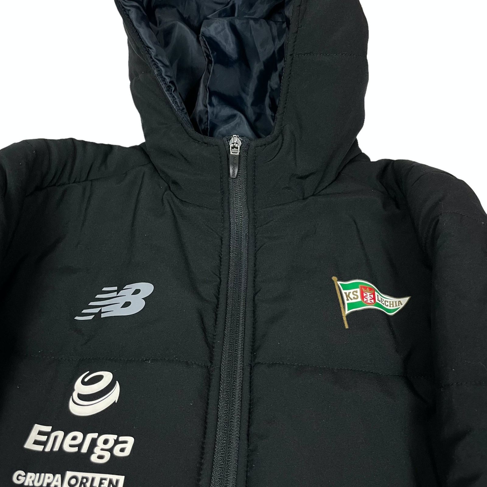 New Balance New Balance Men's Black Full Zip Lech Poznan Puffer Jacket S Size US S / EU 44-46 / 1 - 3 Thumbnail