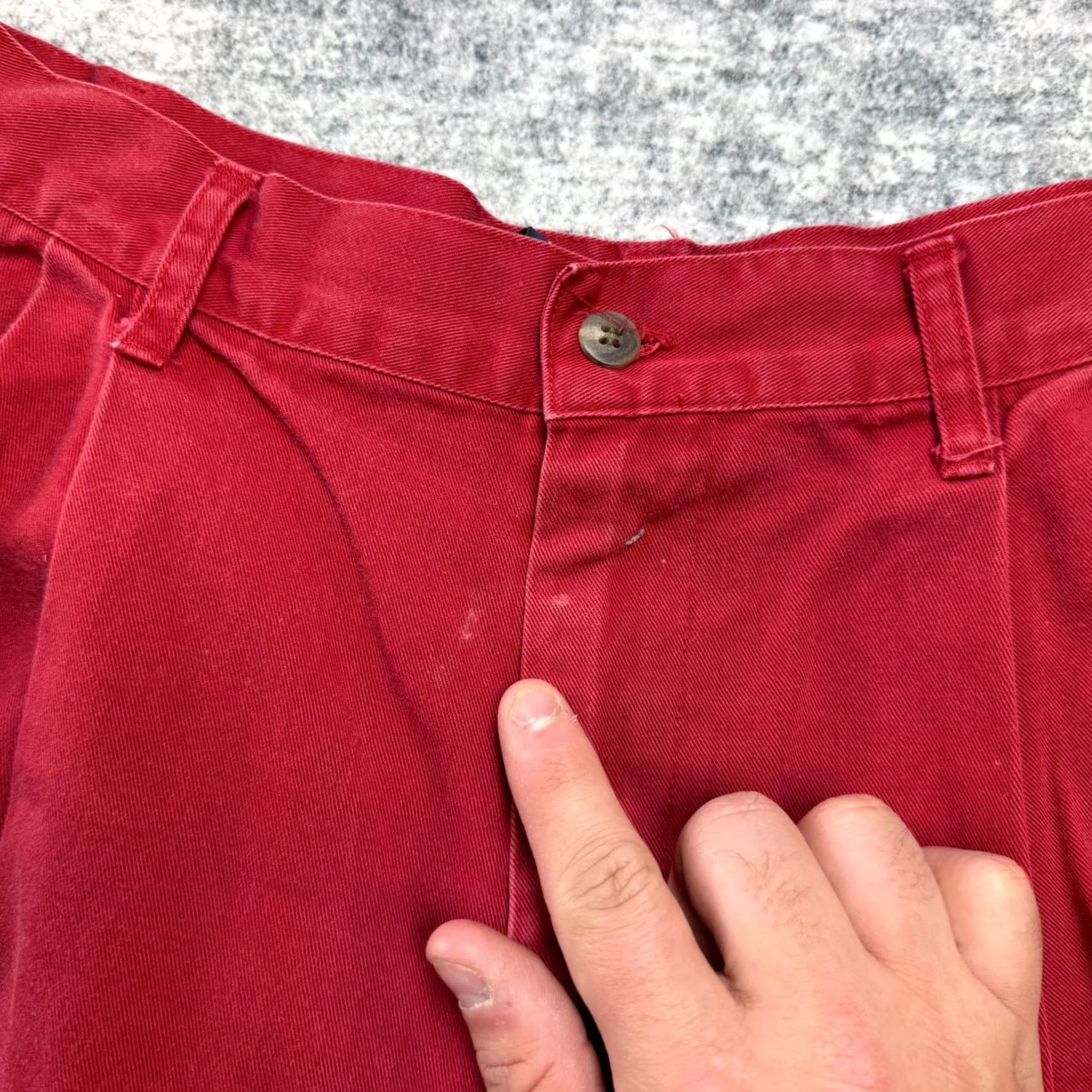 Polo Ralph Lauren VTG Polo Ralph Lauren Shorts Womens 14 Red Pleated Twill Trouser 90s Mom Summer Size 36" / US 14 / IT 50 - 3 Thumbnail