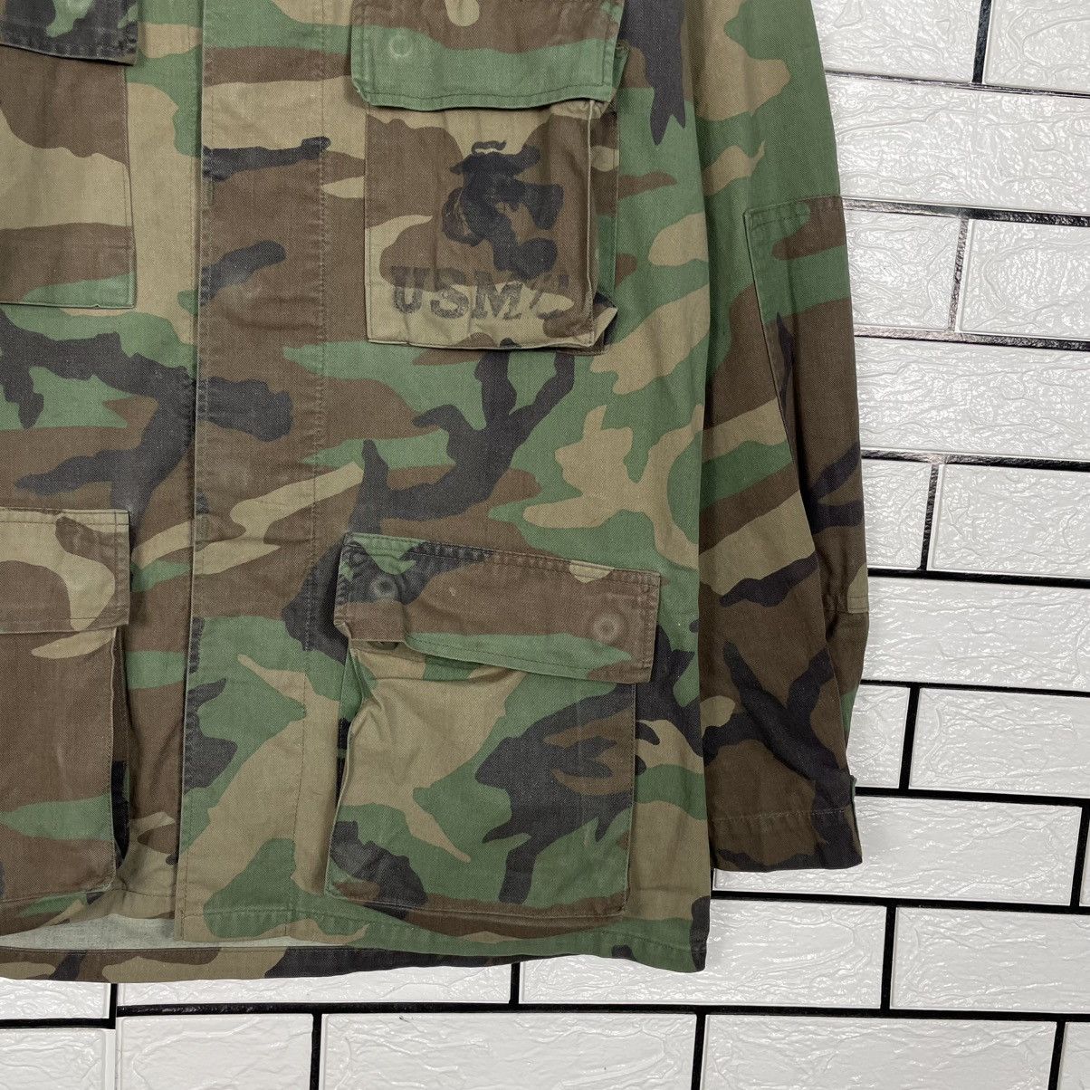 Vintage Vintage 80s USMC BDU Woodland Camo Combat Jacket Size US S / EU 44-46 / 1 - 4 Thumbnail