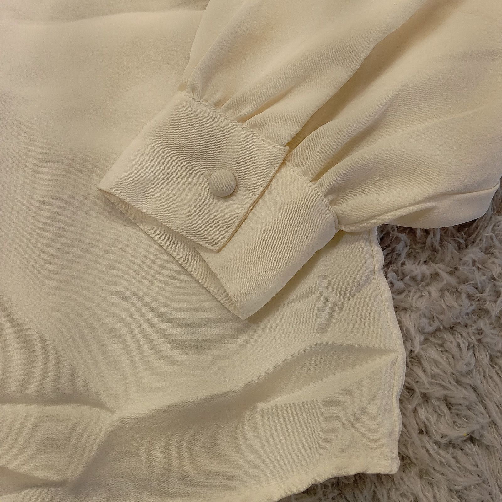 & Other Stories Vintage Dividends Top 14 Women's Long Sleeve Blouse White Size XXL / US 16-18 / IT 52-54 - 4 Thumbnail