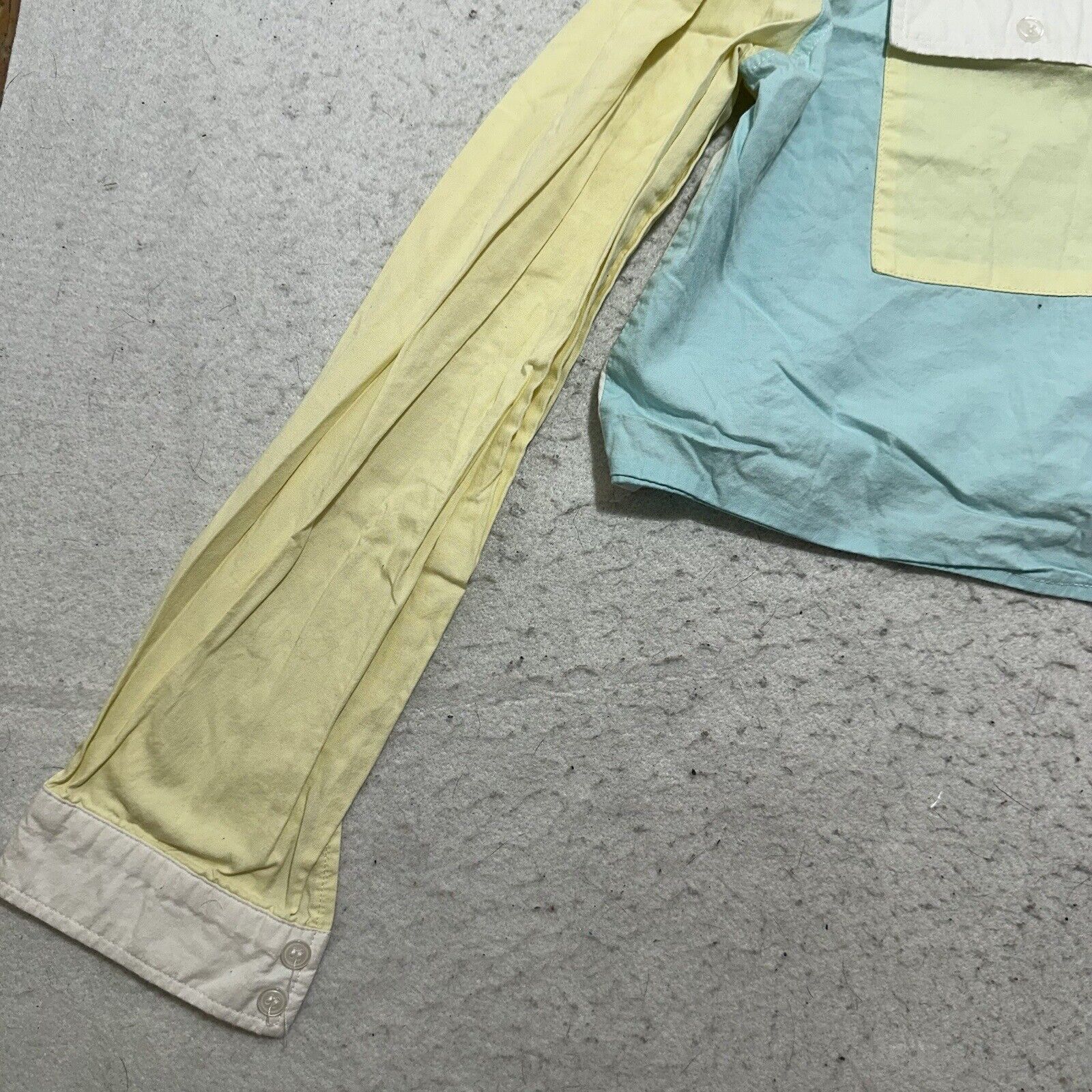 Other Fashion Nova Large Cropped Button Down Shirt Colorblock Size L / US 10 / IT 46 - 7 Thumbnail