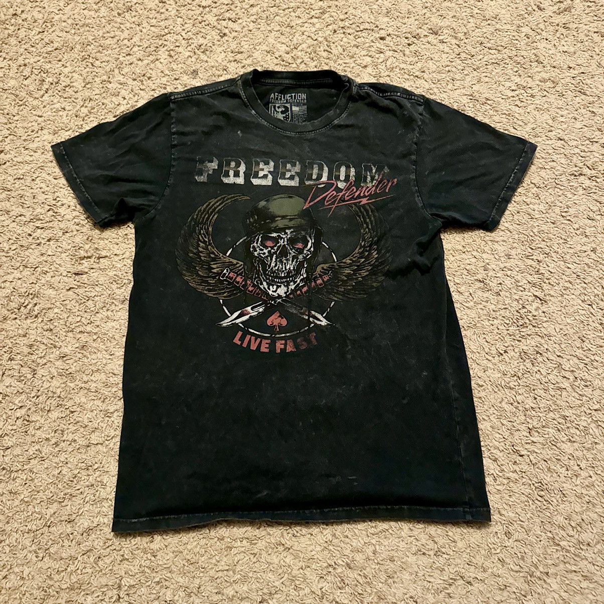 Affliction × Vintage VINTAGE AFFLICTION FREEDOM DEFENDER TEE! Size US M / EU 48-50 / 2 - 4 Thumbnail
