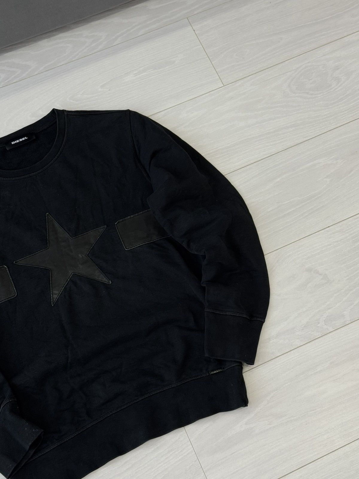 Diesel Y2K Diesel Crazy Leather Patchwork Punk Grunge Sweatshirt Size US M / EU 48-50 / 2 - 4 Thumbnail