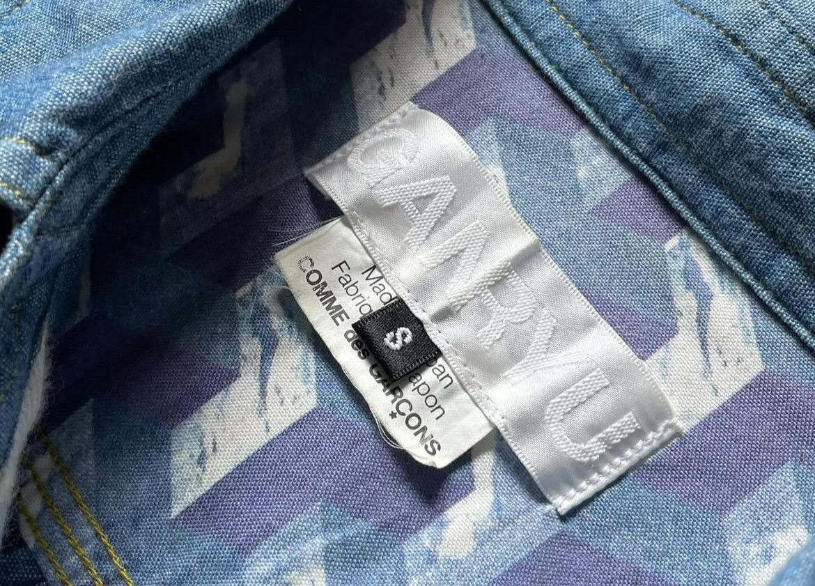 Comme des Garcons AD 2012 Ganryu x CDG Deconstruct Embroidery Denim Shirt Size US L / EU 52-54 / 3 - 4 Thumbnail