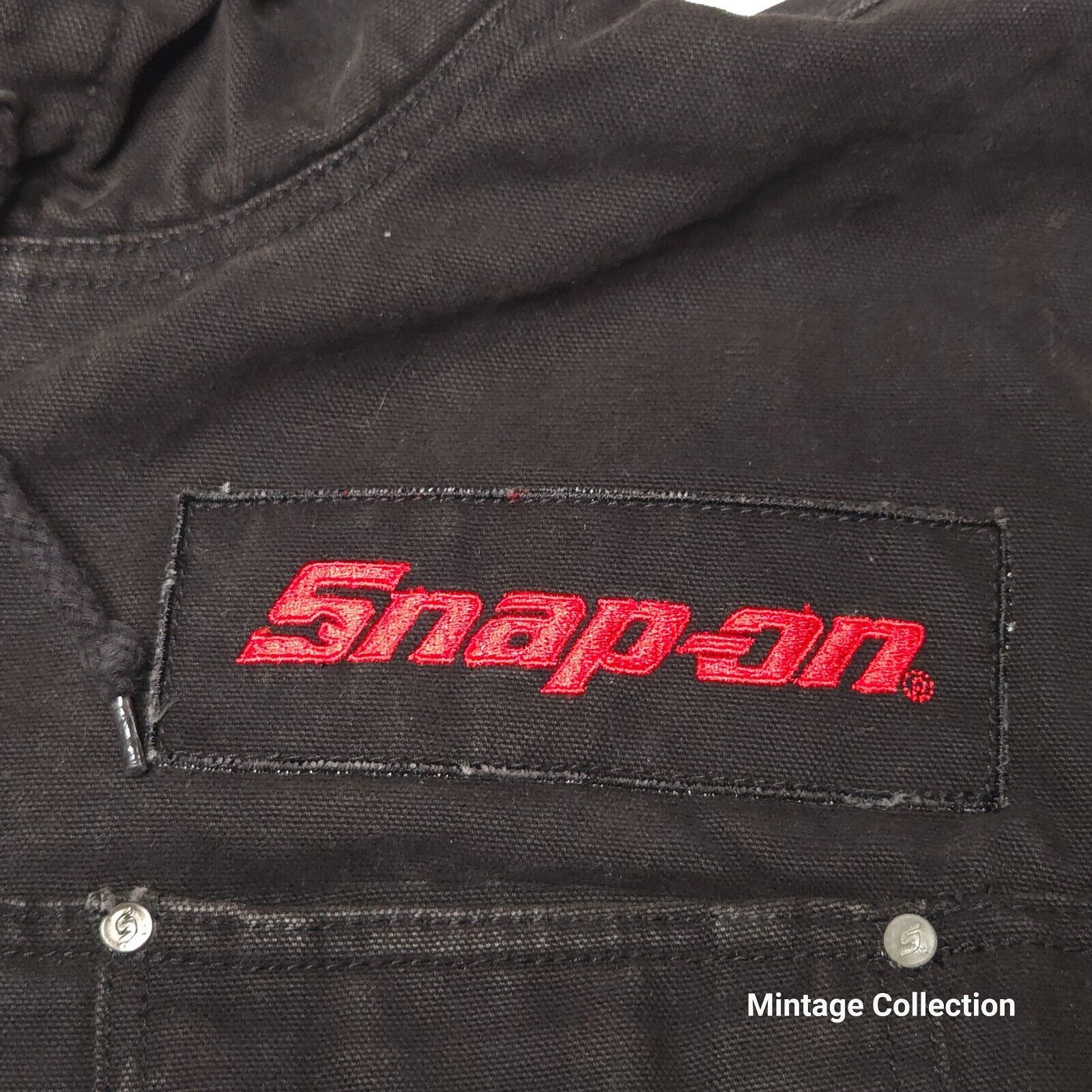 Other SNAP ON EMBROIDERED BLACK WORKWEAR INSULATED CANVAS JACKET Size US XL / EU 56 / 4 - 3 Thumbnail