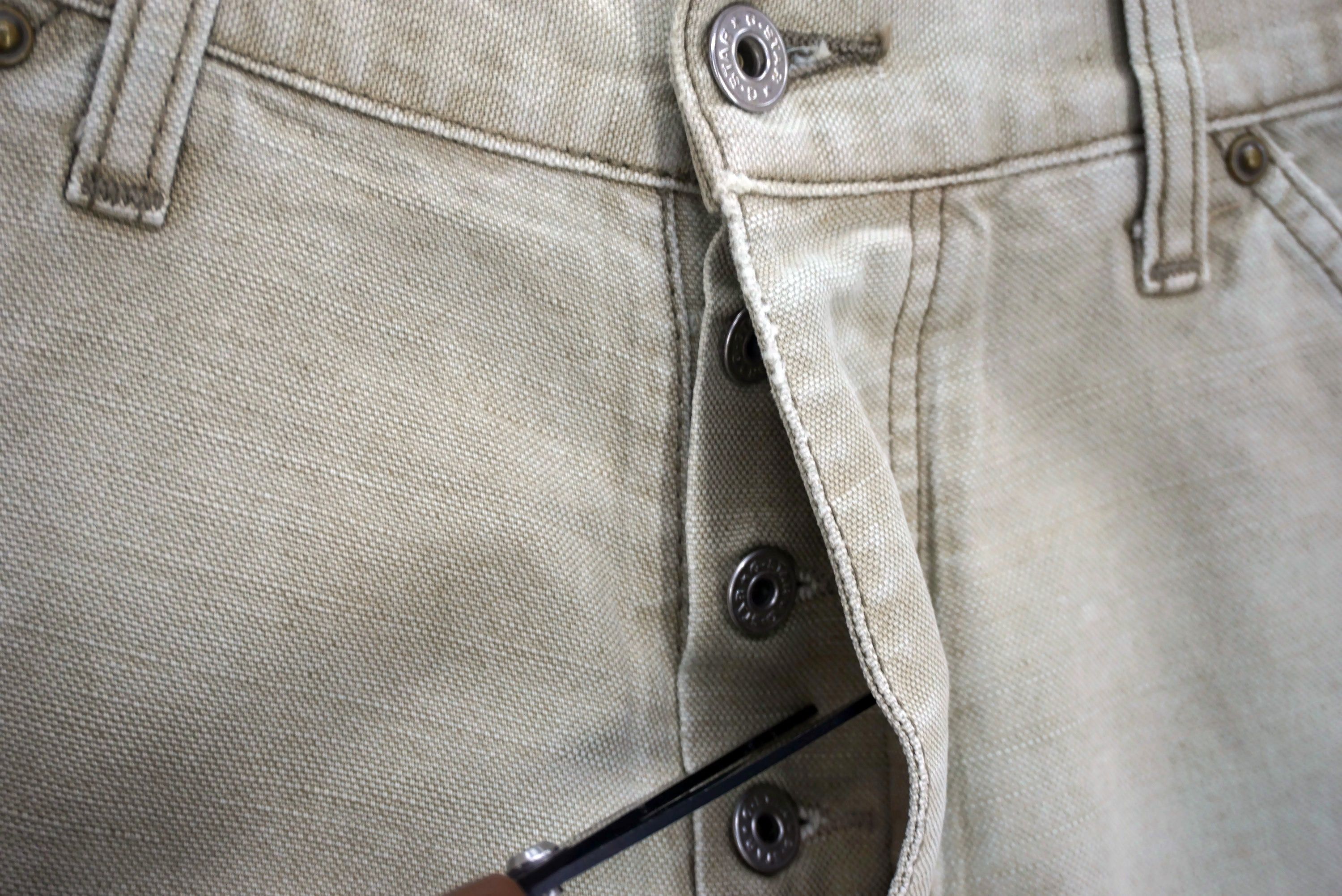Vintage G-Star Jeans W30xL34 Linen Blend Union Workwear Carpenter Size US 29 - 8 Thumbnail