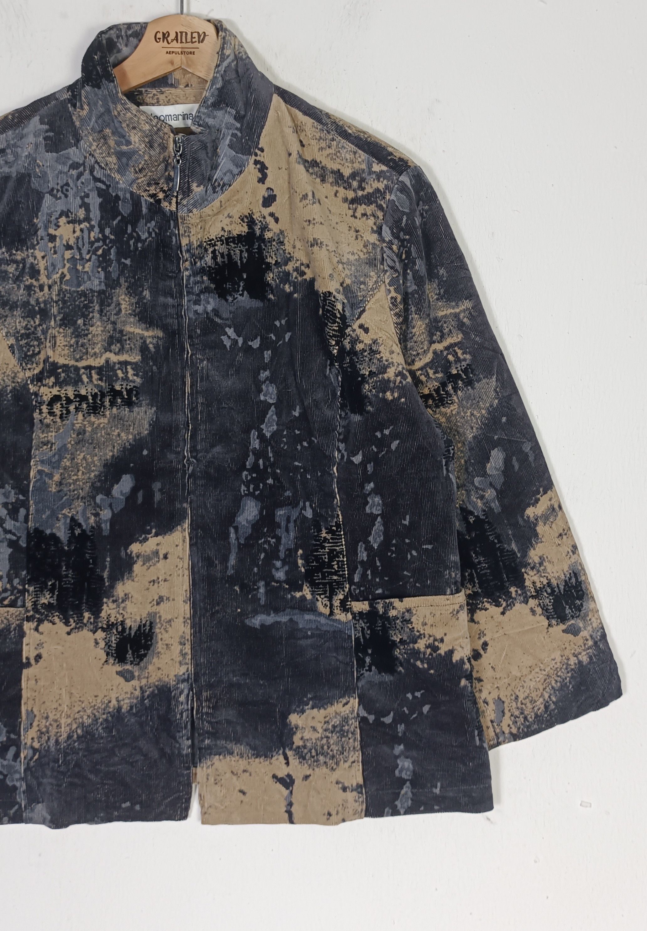 Art Comes First × Japanese Brand Fashion🔥 Vintage Leomarina Coduroy Acid Wash Jacket Size US M / EU 48-50 / 2 - 4 Thumbnail
