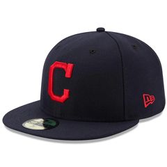 New Era Cleveland Indians Jacobs Field Patch Hat Club Exclusive 59FIFTY Fitted Hat White/Navy