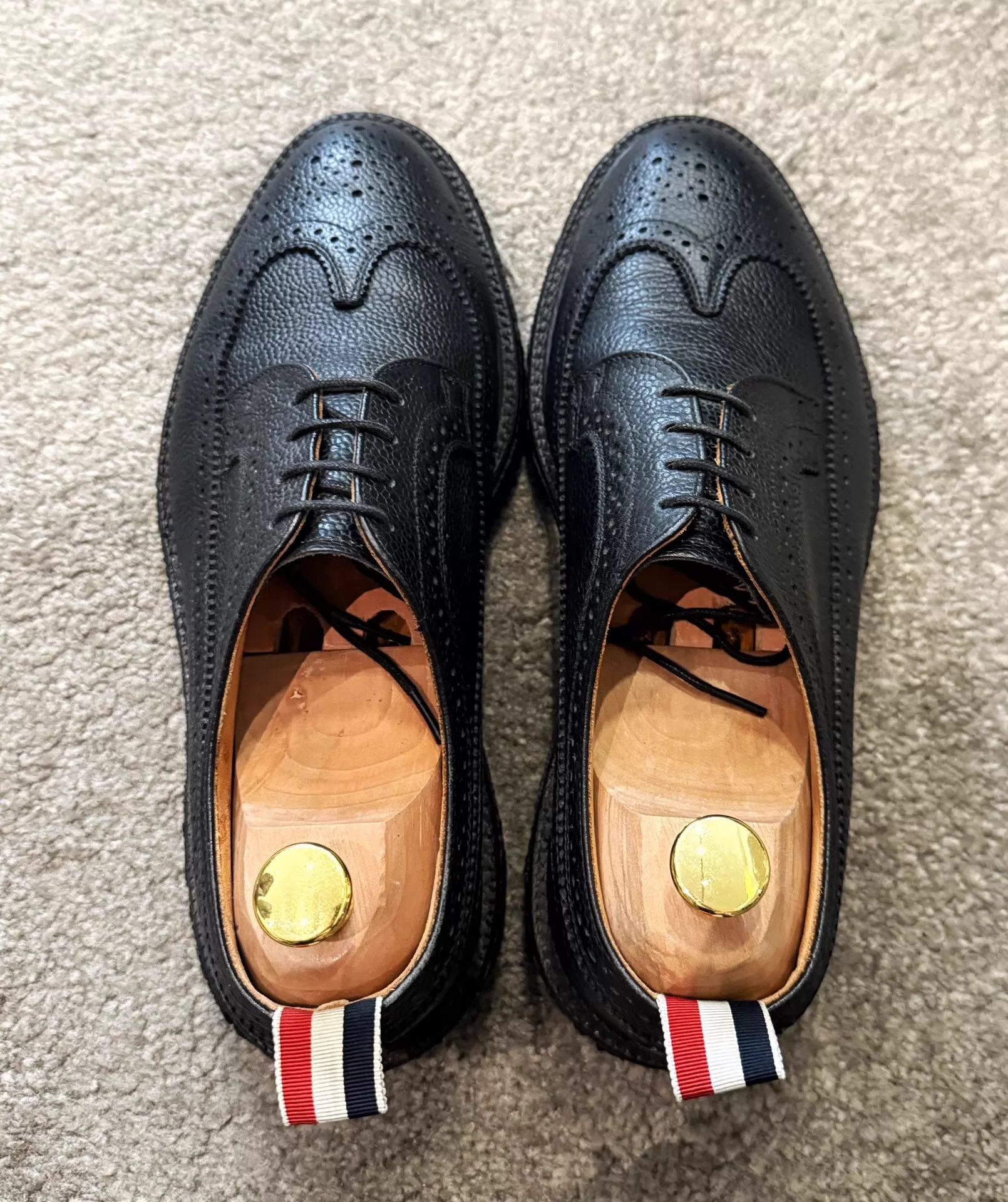 Thom Browne Thom Browne Black Brogue Oxford Rubber Sole 8 (Nike 42) Size US 8 / EU 41 - 3 Thumbnail