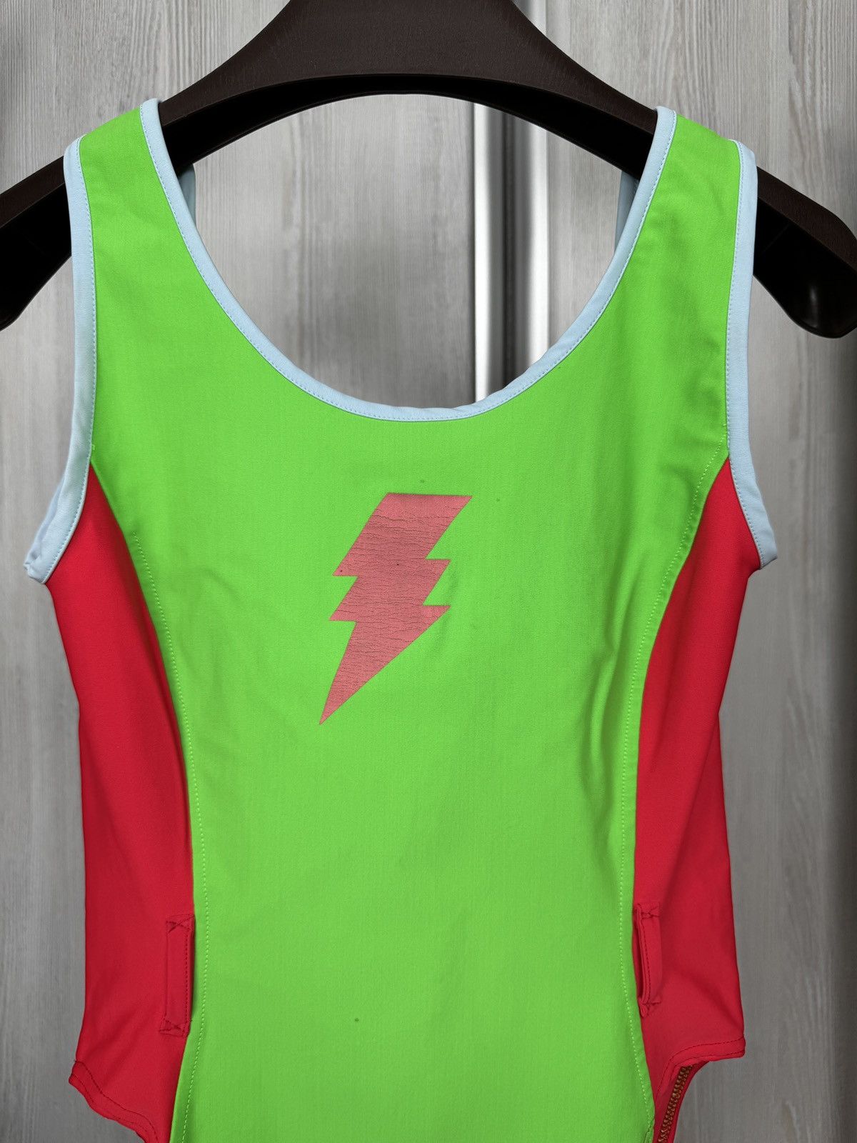 W&LT W&LT Walter van Beirendonck 90s vintage swimsuit green red Size S / US 4 / IT 40 - 3 Thumbnail