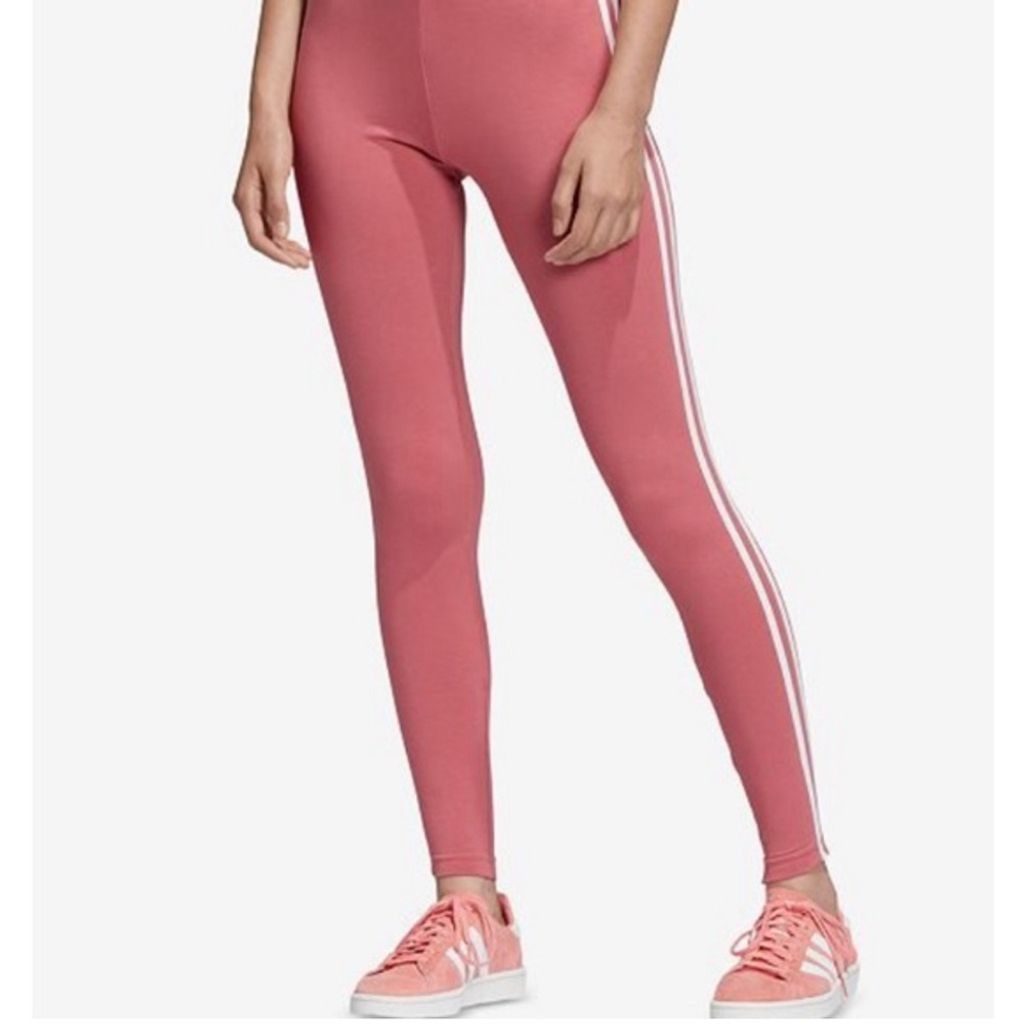 Adidas XS Adidas Three Stripes Leggings Tights Dusty Rose Size 26" / US 2 / IT 38 - 7 Thumbnail