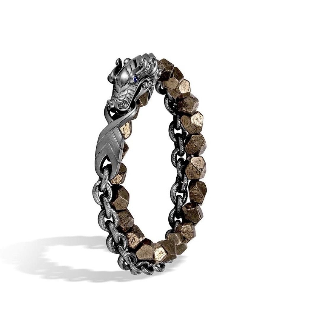 John Hardy JOHN HARDY Legends Naga Blackened Silver & Pyrite Wrap Size ONE SIZE - 1 Thumbnail