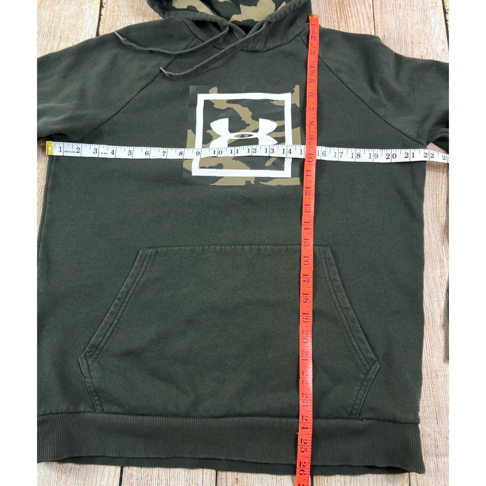 Under Armour Under Armour Mens Fleece Rival Camo Green Hoodie Sweatshirt M Pullover Hooded Pockets All Seasons Regular Size Medium Size US M / EU 48-50 / 2 - 4 Thumbnail