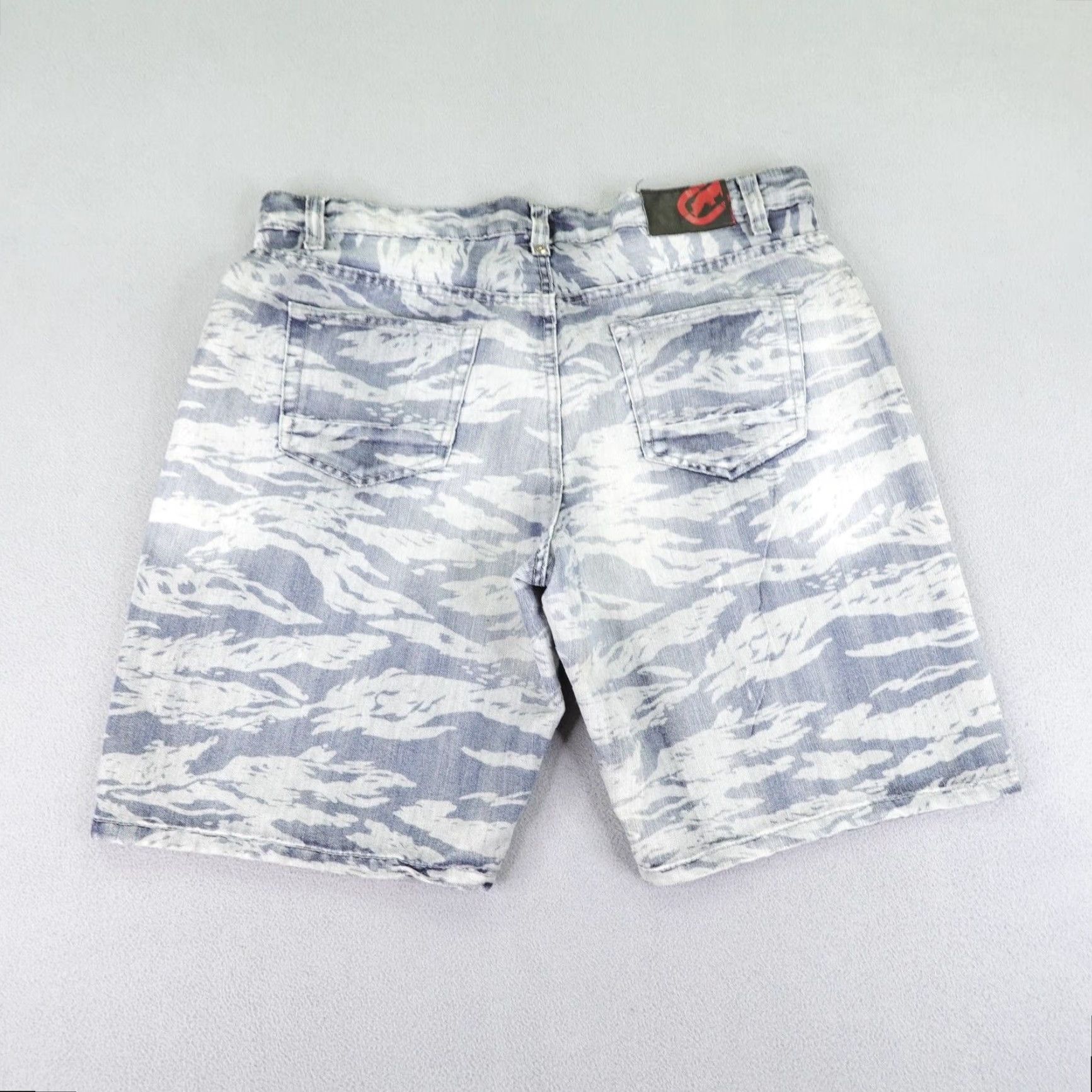 Ecko Unltd. VINTAGE Ecko Unltd Shorts Mens 38 Blue Denim Bleach Camo Jean Jorts Baggy Skater Y2K Size US 38 / EU 54 - 7 Thumbnail