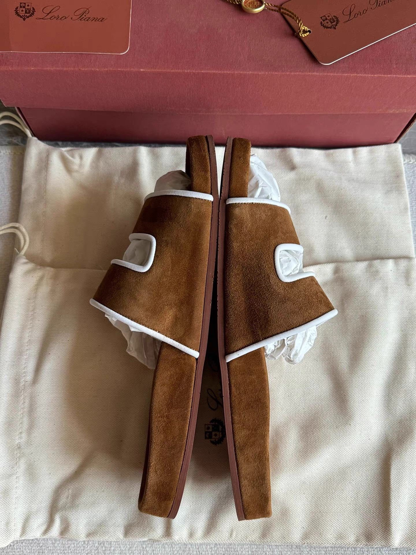 Loro Piana Loro Piana Women’s Suede Slide Sandals K6 Size US 7 / IT 37 - 4 Thumbnail