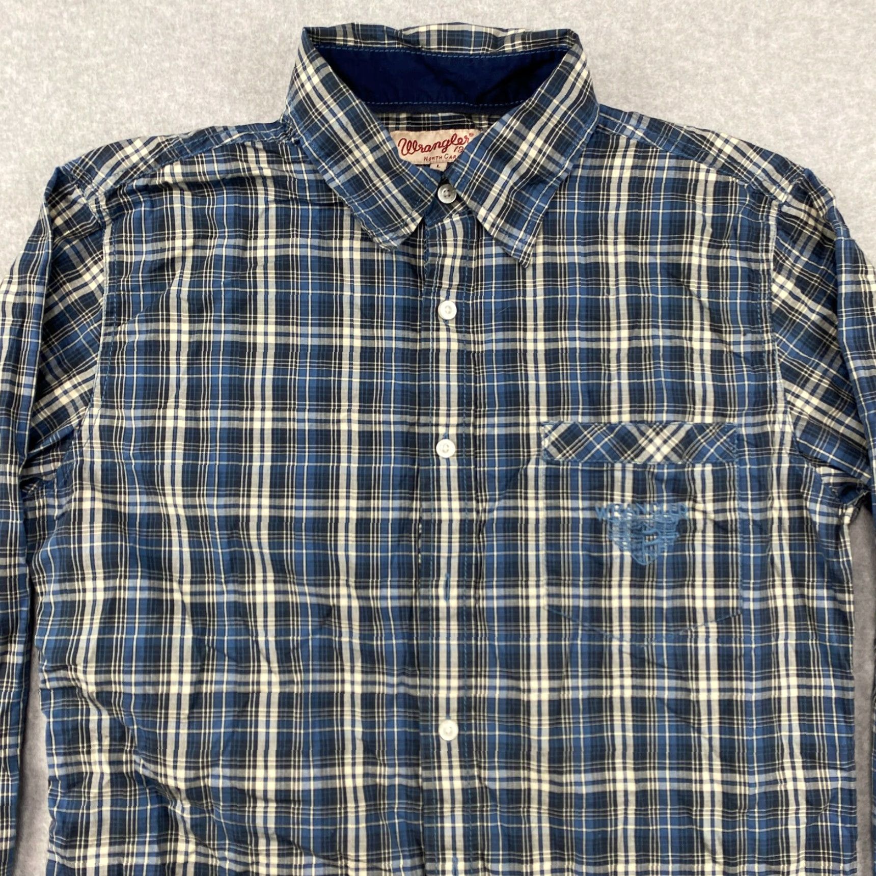 Wrangler VINTAGE Wrangler 1947 NC Button Up Shirt Mens Large Plaid Long Sleeve Western Cowboy User Size US L / EU 52-54 / 3 - 2 Thumbnail