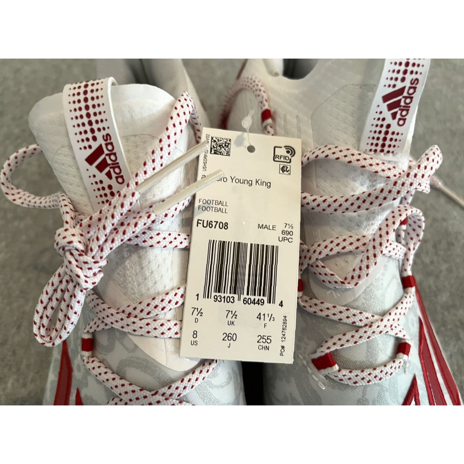 Adidas Adidas Adizero Cleat Football Mens Size 8 Floral White Red FU6708 Multicolor Cleat Adizero Football Shoes Mens Size US 8 / EU 41 - 3 Thumbnail