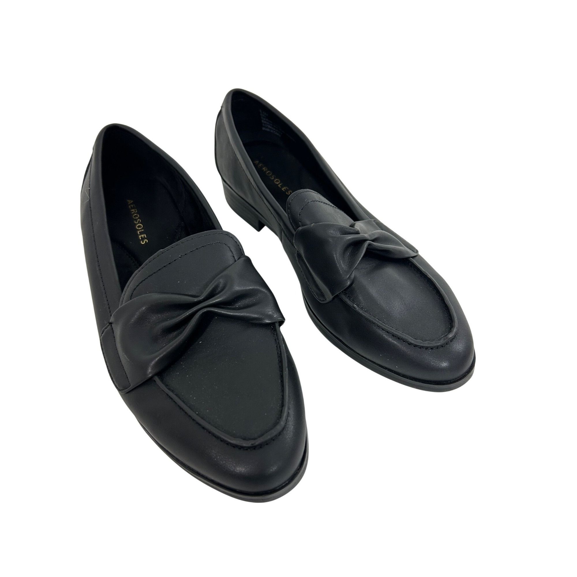 Other Aerosoles Ellis Loafers Black Faux Leather 8.5M Bow Casual Size US 8.5 / IT 38.5 - 1 Thumbnail