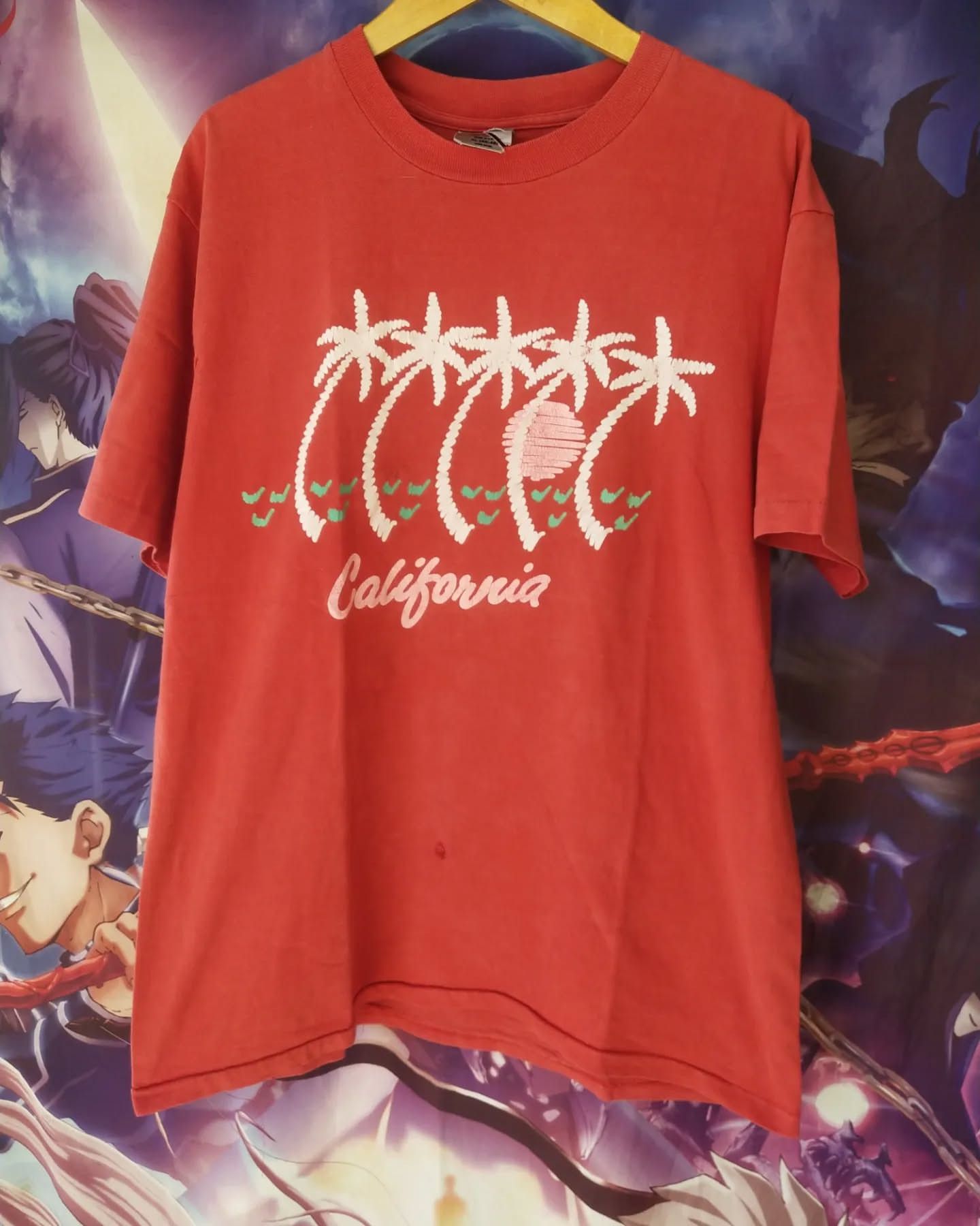 Vintage Vintage California Graphic Red Tees by Oneita Size US XL / EU 56 / 4 - 1 Thumbnail