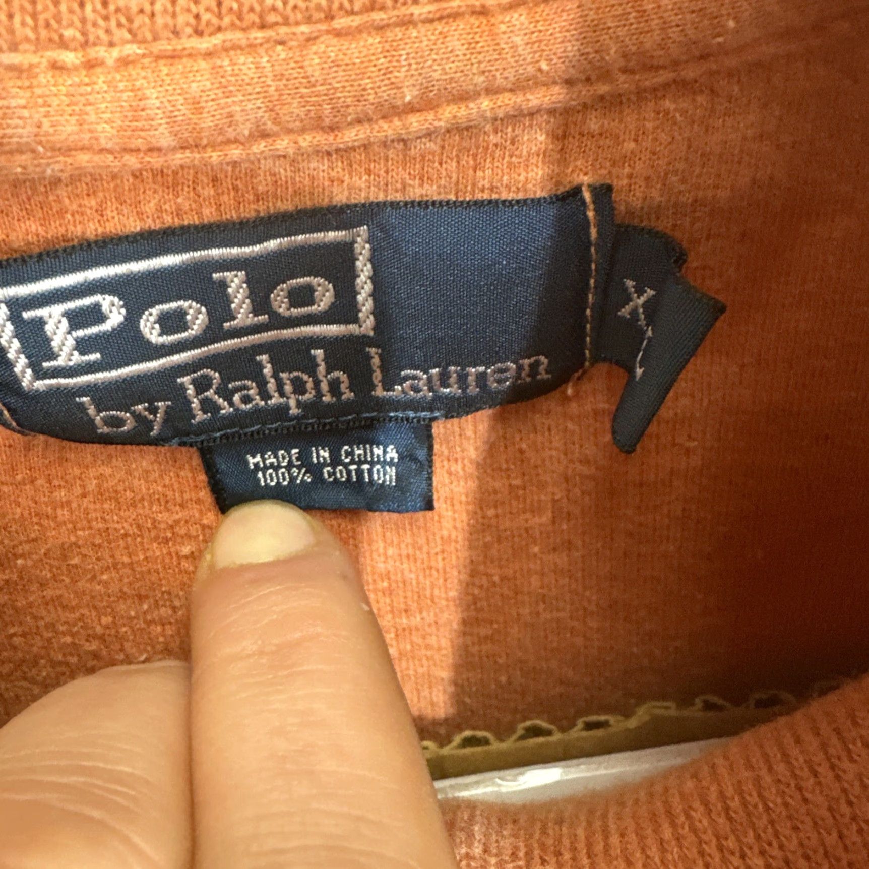 Polo Ralph Lauren Polo Ralph Lauren Sweater Men's 2XL Orange 1/4 Zip Knit Pony Logo Cotton Mock Neck Pullover Size US XXL / EU 58 / 5 - 3 Thumbnail