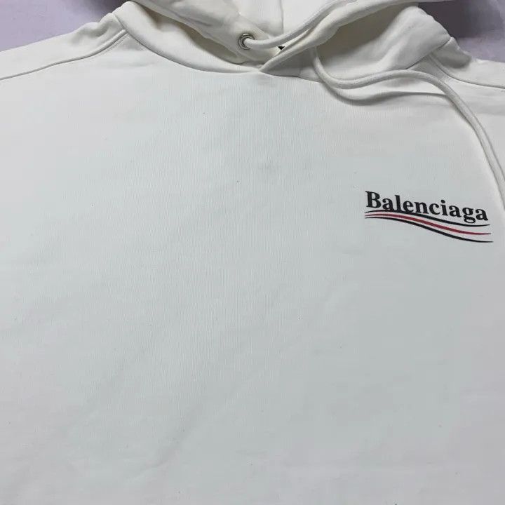 Balenciaga Balenciaga Balenciaga White Political Campaign Hoodie -250 Size US M / EU 48-50 / 2 - 2 Thumbnail