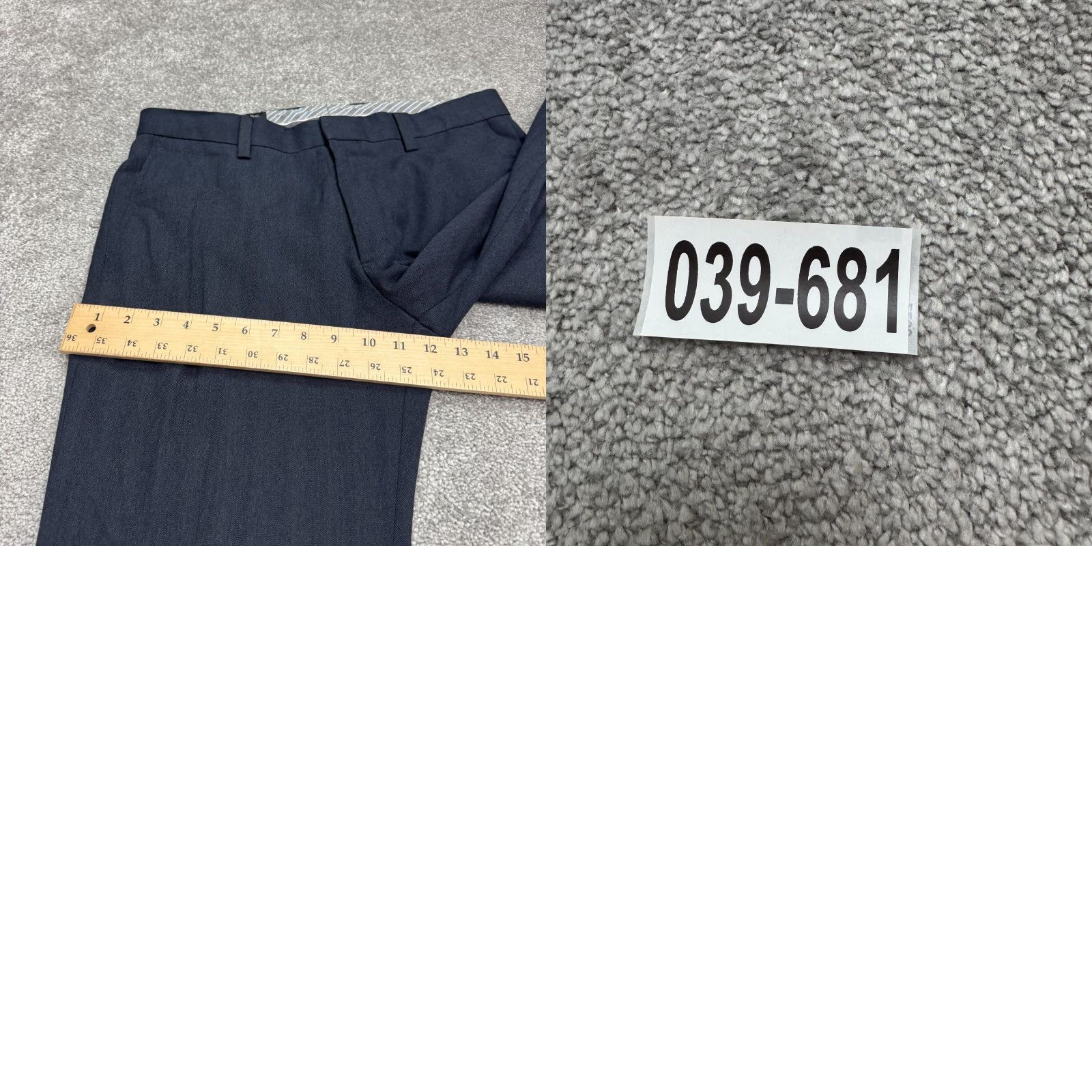 Banana Republic Banana Republic Slim Dress Pants Men 33x32 Blue Flat Front Straight Dress Pants Size US 33 - 10 Thumbnail