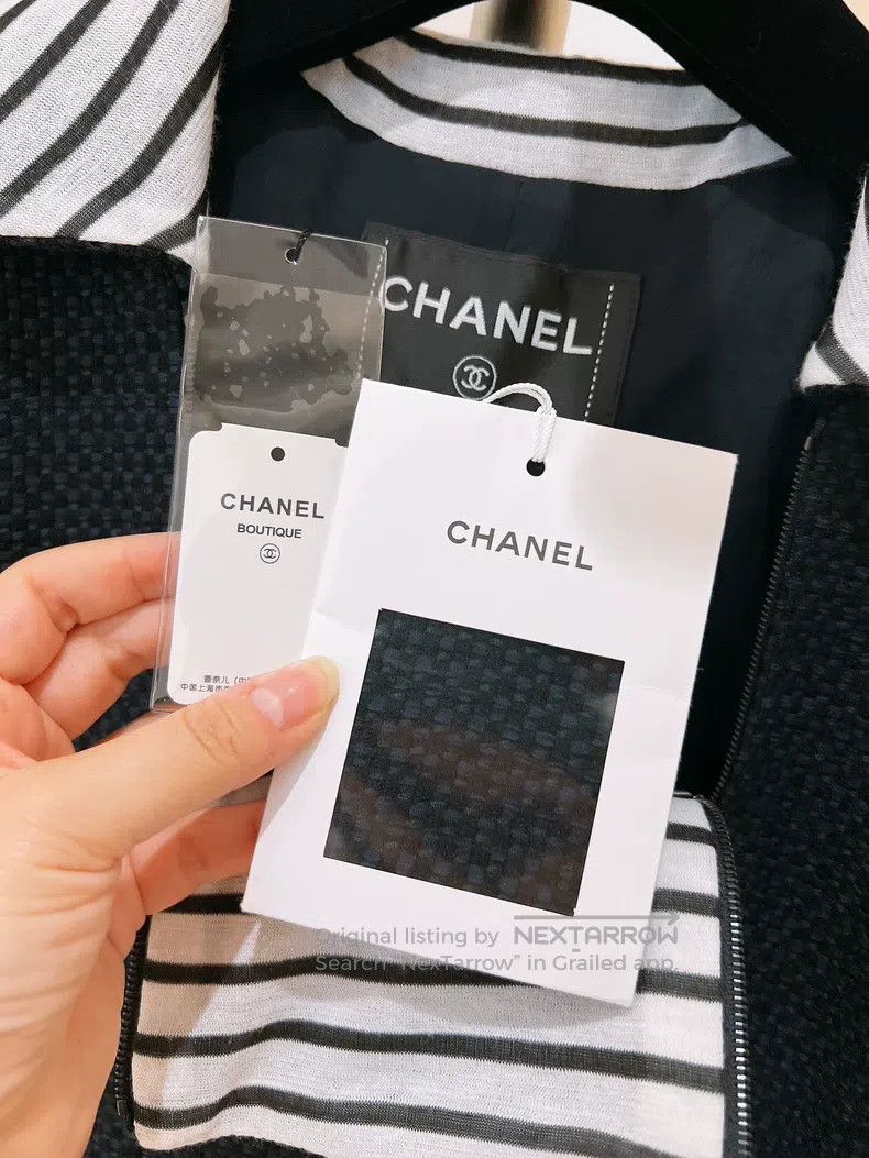 Chanel Chanel Navy tweed coat Size XXS / US 00 / IT 34 - 8 Thumbnail