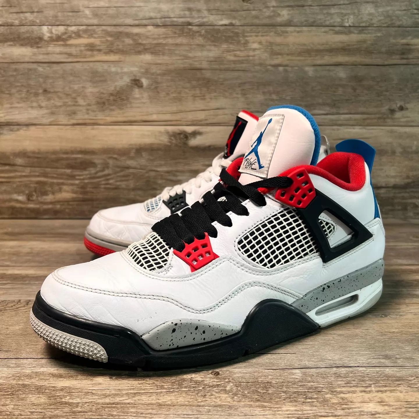 Nike Air Jordan 4 White Red Blue Mismatched 45 95 Size US 12 / EU 45 - 1 Thumbnail