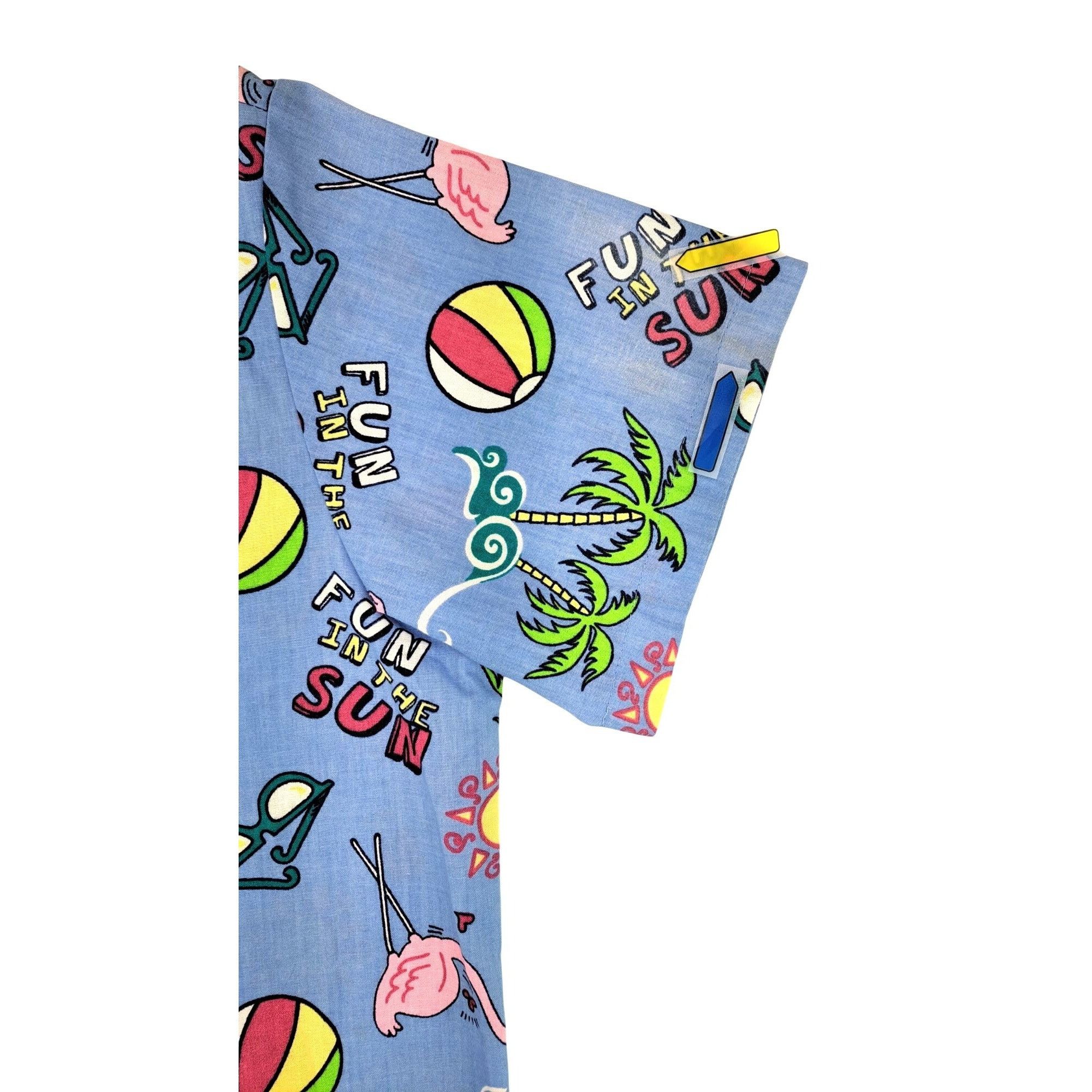 Other Carol's Scrubs Fun In The Sun Beach Scrub Top Flamingo Palm Size M / US 6-8 / IT 42-44 - 10 Thumbnail