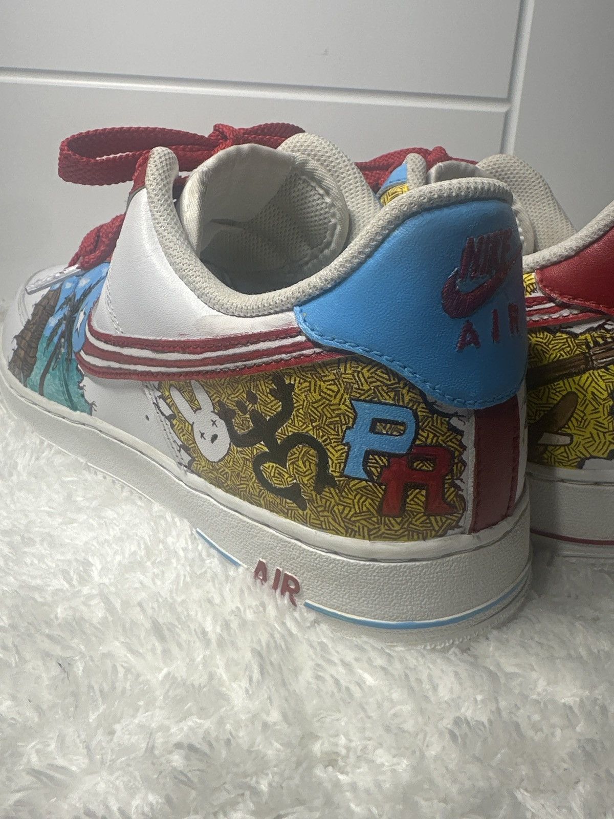 Nike Nike Custom Air Force 1 '07 Puerto Rico Size US 11.5 / EU 44-45 - 4 Thumbnail