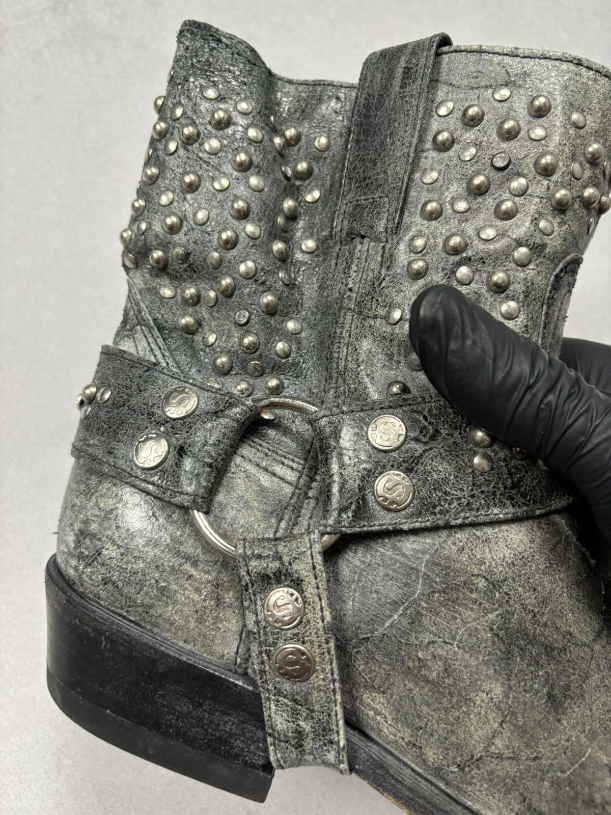 Sendra Sendra 9978 Studded Harness Boots Vintage Distressed Western Size US 10 / IT 40 - 23 Thumbnail
