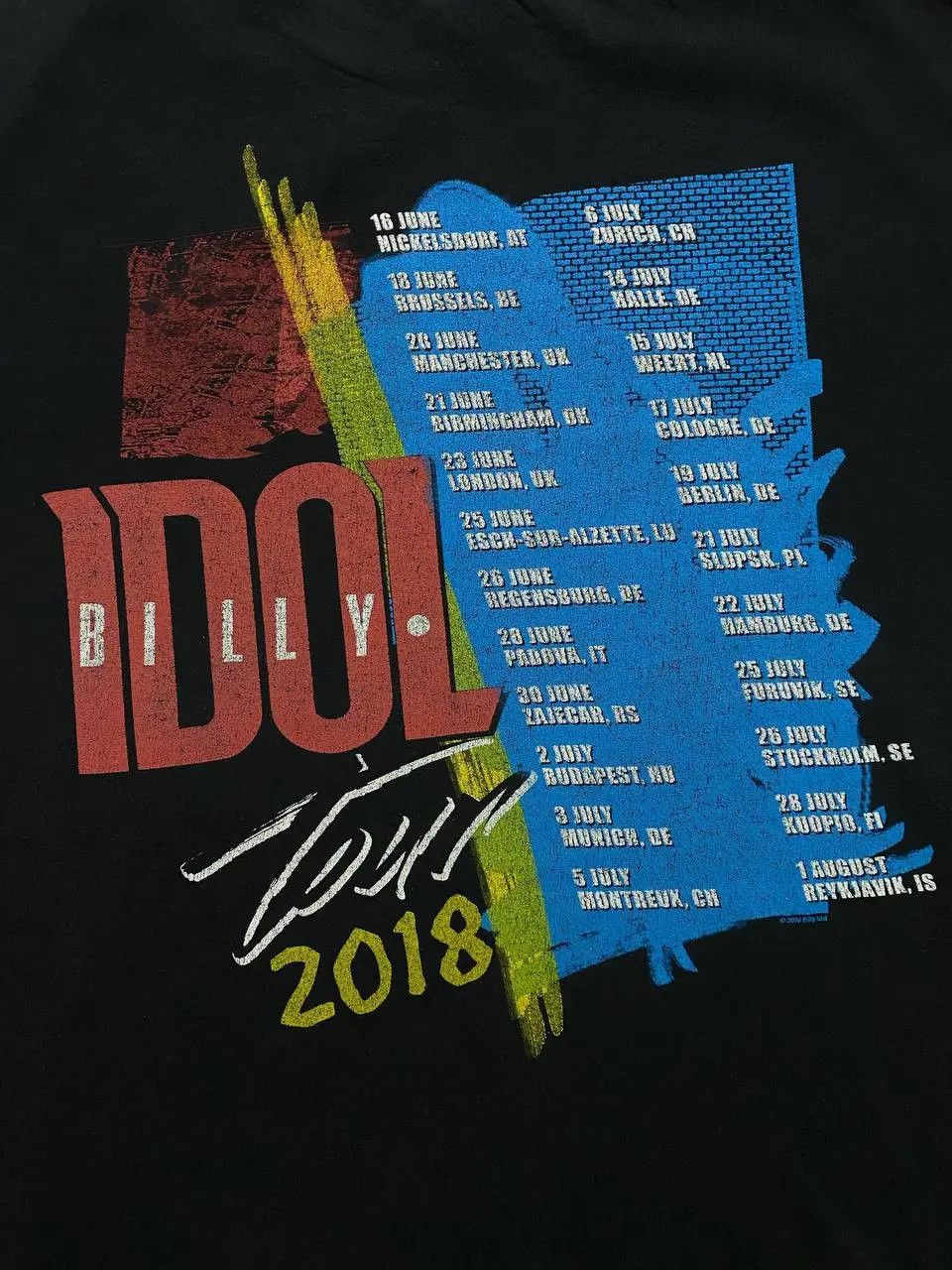 Band Tees BILLY IDOL TOUR 2018 PUNK ROCK T SHIRT Size US XL / EU 56 / 4 - 6 Thumbnail