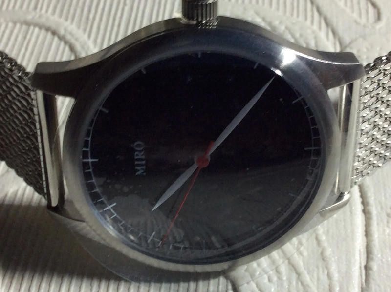 Designer Miro men's black dail mesh strainless steel braclete watch Size ONE SIZE - 8 Thumbnail